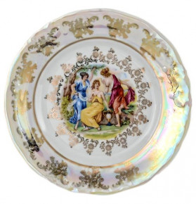 Набор тарелок 17 см 6 шт  Royal Czech Porcelain "Фредерика /Мадонна перламутр" / 203788