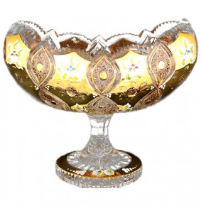Ваза для конфет 25 см н/н  Sonne Crystal "Хрусталь с золотом" / 059914