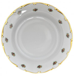 Набор тарелок 25 см 6 шт  Bohemia Porcelan Moritz Zdekauer 1810 s.r.o. "Анжелика /Маленькие розочки" / 027601