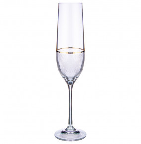 Бокалы для шампанского 190 мл 6 шт  Crystalex CZ s.r.o. "Виола /Элегантность /Золото" / 170272