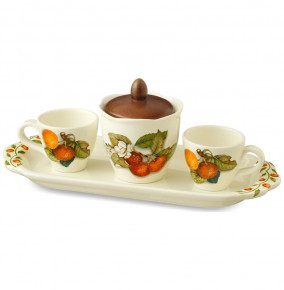 Кофейный набор на 2 персоны 5 предметов  Artigianato Ceramico by Caroline "Artigianato ceramico /Груша" / 149418