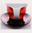 Чайная пара 450 мл  Weimar Porzellan &quot;Colani&quot; красная с чёрным  / 049603