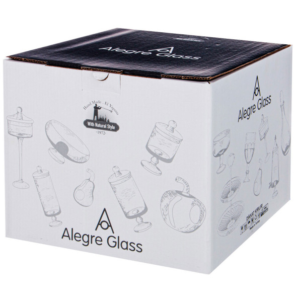 Фруктовница 24 х 24,5 см н/н  Alegre Glass &quot;Sencam /Grey&quot; / 313677
