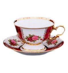 Чайная чашка 150 мл 1 шт  Royal Czech Porcelain &quot;Аляска /Роза красная&quot; / 204905
