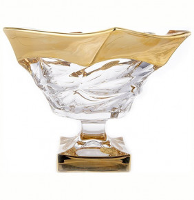 Ваза для фруктов 29,5 см н/н  UNION GLASS "Фламенко /Матовое золото 1" / 146543