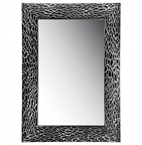 Зеркало 50 х 70/35 х 55 см /рама чёрный с серебром / 290628