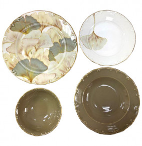 Набор тарелок 24 предмета на 6 персон  O.M.S. Collection "Tulu Porselen" / 285880
