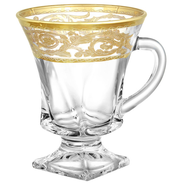 Кружки для горячих напитков 150 мл 6 шт н/н  Bohemia Design &quot;Квадро /Италия золото&quot; / 336996