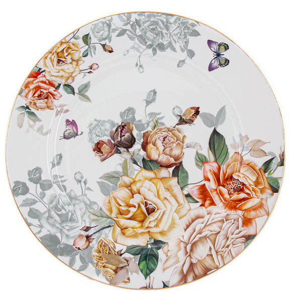 Набор тарелок 26,5 см 2 шт белые  Anna Lafarg Primavera &quot;Розамунда&quot; (подарочная упаковка) / 300889