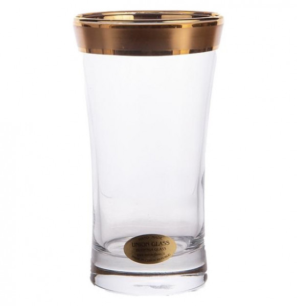 Стаканы для воды 6 шт  UNION GLASS &quot;Матовая полоса /золото /420013&quot; / 147405