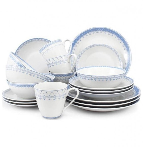 Набор посуды на 4 персоны 20 предметов  Leander &quot;Hyggelyne /Голубые узоры&quot; / 158494