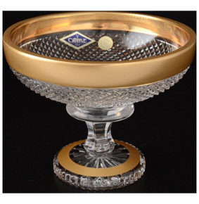 Ваза для конфет 15,5 см н/н  Sonne Crystal "Хрусталь с золотом" / 038895