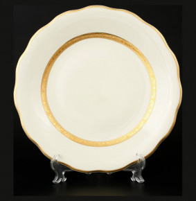 Блюдо 30 см круглое  МаМ декор "Фредерика /Золотая лента /СК" M-D / 115952