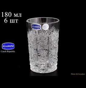 Стаканы для воды 180 мл 6 шт "Glasspo /Хрусталь резной" / 064481
