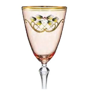 Бокалы для шампанского 180 мл 6 шт  Crystalex CZ s.r.o. &quot;Виктория /Лепка розовая&quot; / 086926