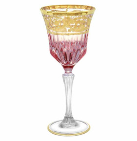Бокалы для красного вина 280 мл 6 шт розовые  Art Design "Адажио /Италия золото" / 341576