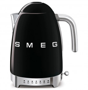 Чайник электрический 1,7 л с регулируемой температурой 2400Вт чёрный "Smeg" / 299073