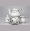 Чайный сервиз на 6 персон 15 предметов  Thun &quot;Роза /Голубая роза /платина&quot; / 232352