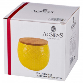 Емкость для сыпучих продуктов 11,5 х 11,5 х 11 см 550 мл "Лимон /Agness" / 191595