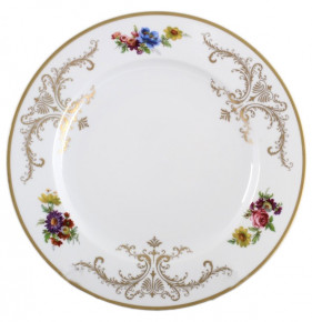 Набор тарелок 25 см 6 шт  Bohemia Porcelan Moritz Zdekauer 1810 s.r.o. "Аннетта /Золотой вензель и Цветы" / 088923