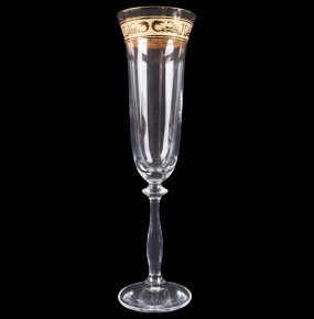Бокалы для шампанского 190 мл 6 шт  Crystalex CZ s.r.o. "Анжела /Золото /37872" / 109514