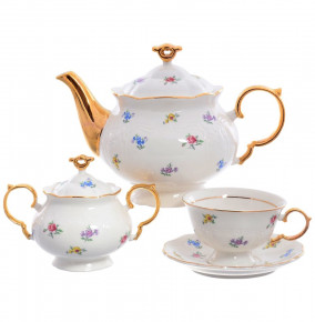 Чайный сервиз на 6 персон 14 предметов (без молочника)  Royal Classics "Мелкие цветы" / 155523