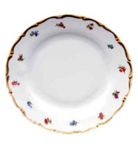 Блюдо 30 см круглое  Bohemia Porcelan Moritz Zdekauer 1810 s.r.o. "Анжелика 852 /Мелкие цветы" / 027616