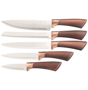 Набор кухонных ножей 6 предметов в пластиковой подставке / 328678
