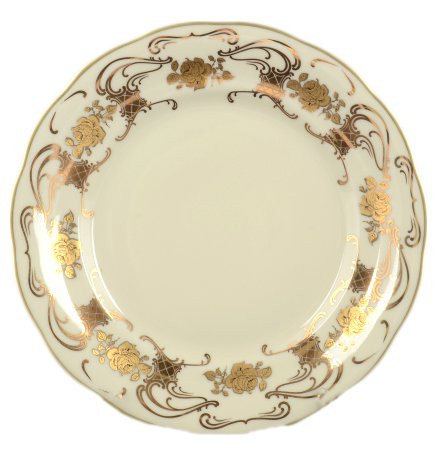 Набор тарелок 19 см 6 шт  Royal Czech Porcelain &quot;Фредерика /Золотая роза&quot; / 098346