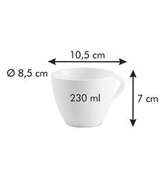 Чашка кофейная 230 мл для капучино "Tescoma /ALL FIT ONE /Без декора" / 145659