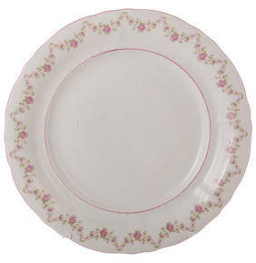 Набор тарелок 25 см 6 шт  Leander "Соната /Розовый цветок /Розовая отводка" / 199363