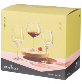 Бокалы для красного вина 570 мл 2 шт  Crystalex CZ s.r.o. "Турбуленция /Голубые" / 309820