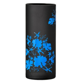 Ваза для цветов 26 см чёрная  Crystalex CZ s.r.o. "Голубые цветы" / 300275