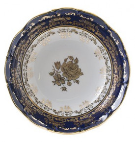Салатник 13 см  Royal Czech Porcelain "Офелия /Золотая роза /Кобальт" / 204804