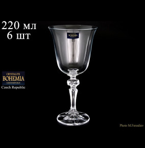 Бокалы для красного вина 220 мл 6 шт  Crystalite Bohemia "Лаура /Без декора" / 005755