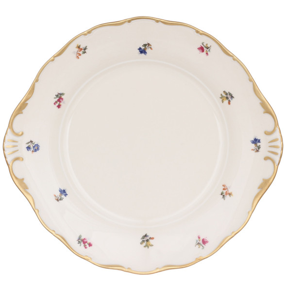 Пирожковая тарелка 27 см  Leander &quot;Соната /Мелкие цветы /золото /СК&quot; / 313619
