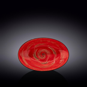 Салатник 25 х 16,5 х 6 см овальный красный  Wilmax "Spiral" / 261570