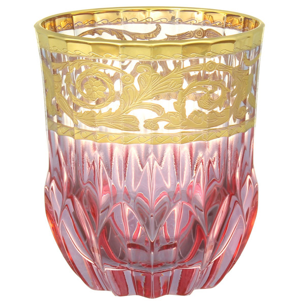 Стаканы для виски 350 мл 6 шт розовые  Art Design &quot;Адажио /Италия /золото&quot; / 341578