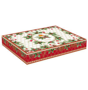 Блюдо 24,5 х 17 см овальное  Easy Life "Рождественские ягоды" (подарочная упаковка) / 336691