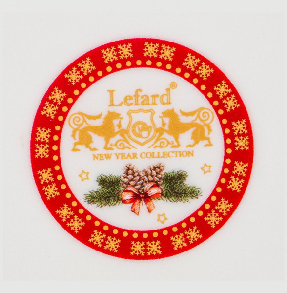 Блюдо 26 х 5 см красное Звезда  LEFARD &quot;С Новым годом! /Дед Мороз&quot; / 225193
