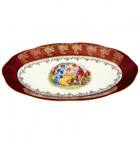 Блюдо 32 см овальное  Royal Czech Porcelain "Фредерика /Мадонна красная" / 096253