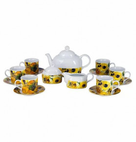 Чайный сервиз на 6 персон 15 предметов  Thun "Кайро /Подсолнухи" / 232437