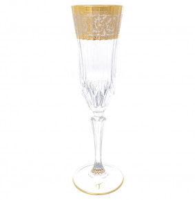 Бокалы для шампанского 180 мл 6 шт  RCR Cristalleria Italiana SpA "Timon /Адажио /Золото на белом" / 214555