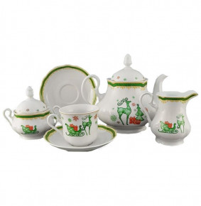 Чайный сервиз на 6 персон 15 предметов  Leander "Мэри-Энн /Рождество" / 158005