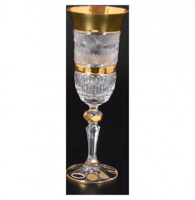 Бокалы для шампанского 150 мл 6 шт "Max Crystal /Хрусталь с золотом" / 125741