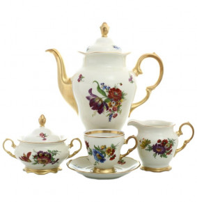 Кофейный сервиз на 6 персон 17 предметов  Sterne porcelan "Аляска /Полевой цветок /СК" / 140089