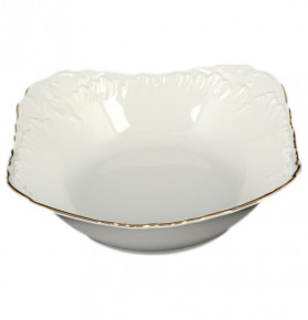 Набор салатников 19 см 6 шт квадратные  Royal Czech Porcelain "Рококо /Отводка золото" / 096780