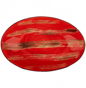 Салатник 30 x 19,5 x 7 см овальный красный  Wilmax "Scratch" / 261470