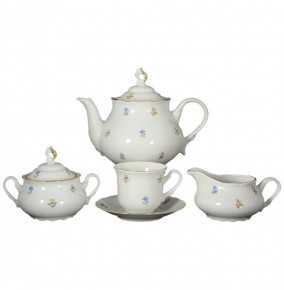 Чайный сервиз на 6 персон 17 предметов  Thun "Констанция /Мелкие цветы" / 106239