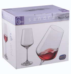 Бокалы для белого вина 350 мл 6 шт  Crystalex CZ s.r.o. "Сандра /Без декора" / 136681